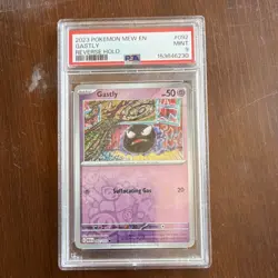 Pokemon Gastly 092/165 Scarlet & Violet 151 Reverse Holo PSA 9 English TCG - Image 1