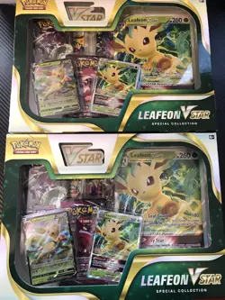 2 Pokemon TCG:Leafeon VStar Special Collection Box Sealed Evolving Skies Booster - Image 1