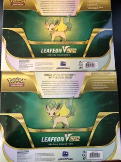 2 Pokemon TCG:Leafeon VStar Special Collection Box Sealed Evolving Skies Booster - Image 2