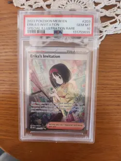 Pokemon 2023 Erika's Invitation 203/165 SIR Scarlet & Violet 151 GEM MINT PSA 10 - Image 1
