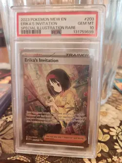 Pokemon 2023 Erika's Invitation 203/165 SIR Scarlet & Violet 151 GEM MINT PSA 10 - Image 3