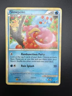 2010 Pokemon HS-Undaunted Slowpoke 66/90 Basic Common MP - Image 1