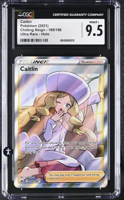 Caitlin (Full Art) 189/198 Chilling Reign Trainer Ultra Rare 2021 CGC 9.5 MINT+ - Image 2
