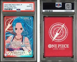 2025 ONE PIECE JAPANESE EB03 EXTRA BOOSTER HEROINES #001 NEFELTARI VIVI PSA10 - Image 3