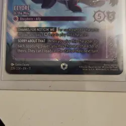 Disney Lorcana TCG Eeyore - In the Way Into the Inklands Foil Full Art Rare - Image 4