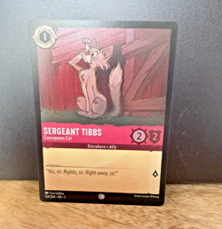Disney Lorcana TCG The First Chapter Sergeant Tibbs Cat 124/204 Common FOIL - Image 1