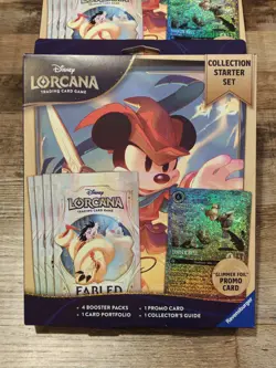Disney Lorcana Fabled Collection Starter Set w/Tinker Bell Glimmer Promo 4 Avail - Image 1
