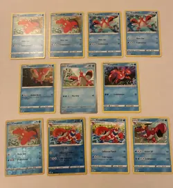 Lot Of 11 Corphish and Crawdaunt Pokemon Cards - Image 1