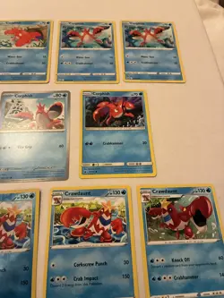 Lot Of 11 Corphish and Crawdaunt Pokemon Cards - Image 2