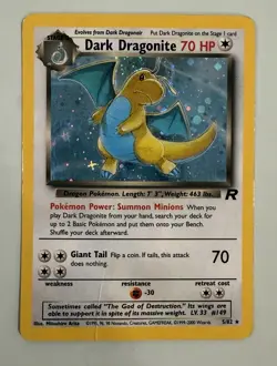 Pokemon Dark Dragonite 5/82 Team Rocket Holo Rare Card 2000 - Image 1