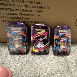 Pokemon Tin Set Gardevoir Snorlax Multicolor Storage for Pokemon TCG Cards - Image 1