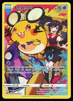 Dedenne TG07/TG30 Ultra Rare Brilliant Stars Trainer Gallery Pokemon Card - Image 1