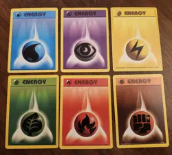 Pokemon 1999 Base Set Unlimited Energy 6 Card Set / Lot # 97-102 - Image 1