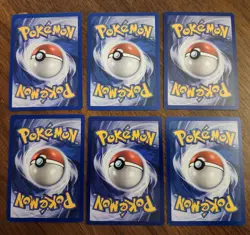 Pokemon 1999 Base Set Unlimited Energy 6 Card Set / Lot # 97-102 - Image 2