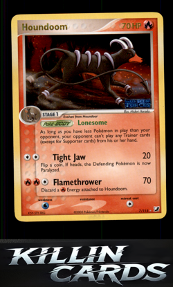 Reverse Holofoil Houndoom 7/115 Pokemon Holo Rare Unseen Forces Card LP - Image 1