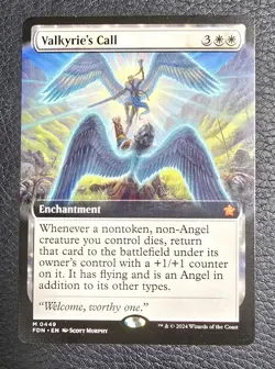 Valkyrie's Call (Extended Art) Foundations Regular MTG NM Magic Card - Image 1
