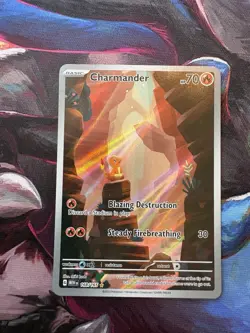 Charmander Illustration Rare 168/165 SV 151 English Pokemon Card TCG NM - Image 1