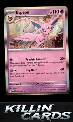 Espeon 033/131 Pokemon Rare SV: Prismatic Evolutions Card NM - Image 1