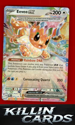 Eevee ex - 075/131 075/131 Pokemon Double Rare SV: Prismatic Evolutions Card NM - Image 1