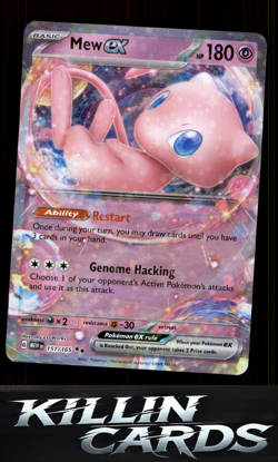 Mew ex - 151/165 151/165 Pokemon Double Rare SV: Scarlet & Violet 151 Card NM - Image 1