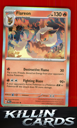 Flareon 013/131 Pokemon Rare SV: Prismatic Evolutions Card NM - Image 1