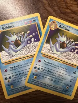 Pokemon TCG Card Lot Golduck Fossil 2 Cards 53/62 - Image 1