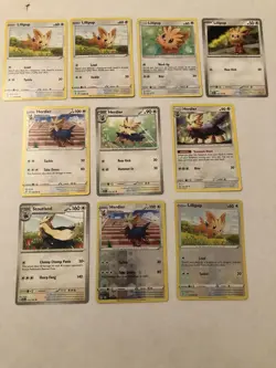 Lot Of 10 Lillipup Herdier and Stoutland Pokemon Cards - Image 1