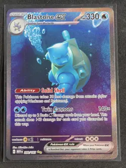 Pokemon Blastoise ex 200/165 Scarlet & Violet 151 Full Art Holo EX Card - Image 1