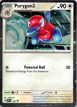 Porygon2 - (Cosmos Holo) Promo SV: Scarlet & Violet Promo Cards 138 NM - Image 1