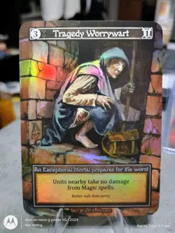 Sorcery Contested Realm BETA Tragedy Worrywart Exceptional Foil NM - Image 1