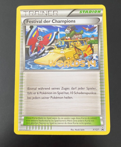 Pokemon Champions Festival XY 27 Worlds 2014 Competitor Stamped Promo German EX - Image 1