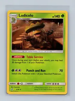 Ludicolo 2/18 Rare Detective Pikachu Pokemon Holo Lightly Played - Image 1