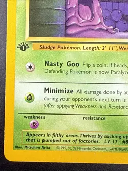 1999 Pokemon Fossil 1st Edition Grimer #48/62 - Image 5