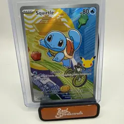 Pokemon TCG First Partner Illustration Squirtle Promo Full Art Holo 037 NM - Image 1
