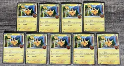 (Lot of 9) Pikachu - Pokemon TCG - 018/091 Trick or Trade 2024 Cosmos Holo - Image 1