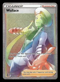 Pokemon Wallace (Secret) Secret Rare SWSH12: Silver Tempest 208/195 NM Holo - Image 1