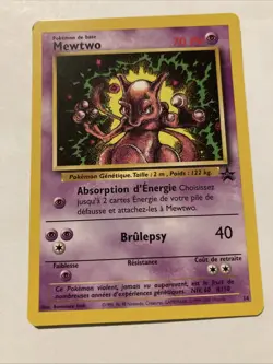 Pokemon TCG Mewtwo Wizards Black Star Promos 14 Regular Promo French - Image 1