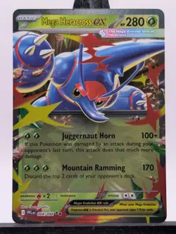 Mega Heracross ex 4/94: Phantasmal Flames Pokemon TCG Near Mint - Image 1