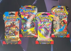 Pokemon TCG: Mega Evolution Sleeved Booster Pack Art Set (x4 packs) - SEALED! - Image 1