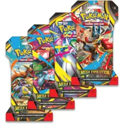 Pokemon TCG: Mega Evolution Sleeved Booster Pack Art Set (x4 packs) - SEALED! - Image 3
