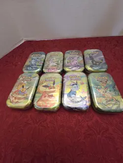 Pokemon TCG S&V Prismatic Evolutions MINI TIN SET LOT X8 FULL ART SET BRAND NEW - Image 2