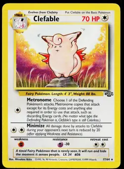 1999 Pokemon Gaming Jungle Clefable #17/64 - Image 1