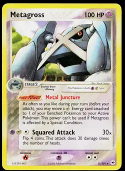 2004 Pokemon Gaming EX Hidden Legends Metagross #11/101 Non-Holo - Image 1