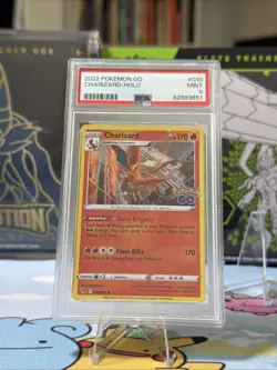 2022 Pokemon GO Charizard Holo #010 PSA 9 MINT - Image 1