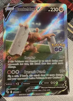 Pokemon TCG Conkeldurr V (Alternate Full Art) 074/078 Pokemon GO Holo - Image 1