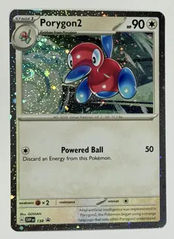Pokemon TCG - Porygon2 - Scarlet & Violet Black Star Promo SVP138 En Cosmo Holo - Image 2