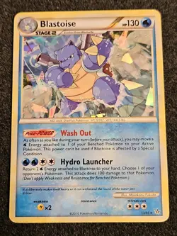 Pokemon Blastoise Shattered Holo Theme Deck Exclusive 13/95 HGSS Triumphant - LP - Image 1