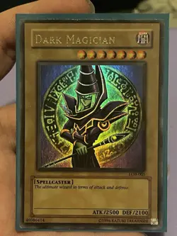 Yugioh Dark Magician LOB-005 Ultra Rare WAVY! Faded - Image 1