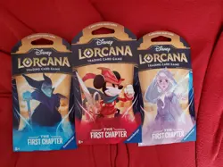 Disney Lorcana First Chapter Sleeved Booster Pack Art Bundle Lot of 3 Mickey - Image 1