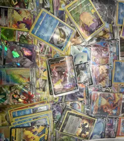 50 Card lot random no duplicates many rare and holographic TCG POKEMON - Image 1